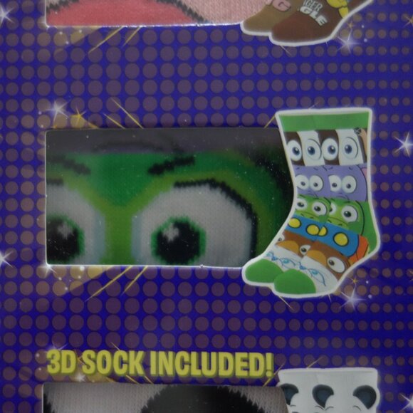 VeeFriends KIDS 3 PACK CREW SOCKS VDPTWE07035K013X 3D SOCK INCLUDED! New in Box! - Picture 3 of 13